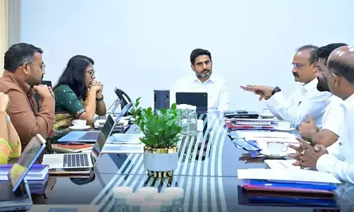 Nara Lokesh Reviews Development Works in Mangalagiri