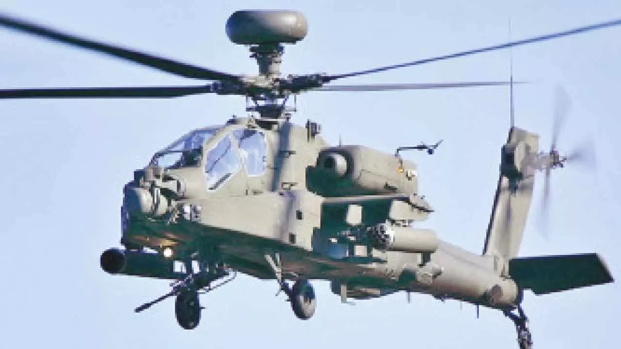 Boeing delivers 3 Apache choppers to Indian Army