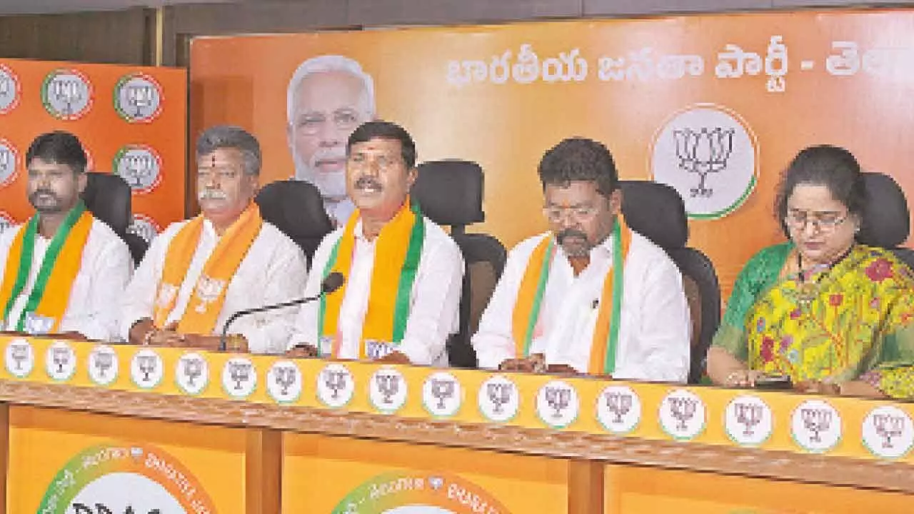 BJP accuses Congress of misleading BCs with unconstitutional ordinance on reservations BJP accuses Congress of misleading BCs with unconstitutional ordinance on reservations