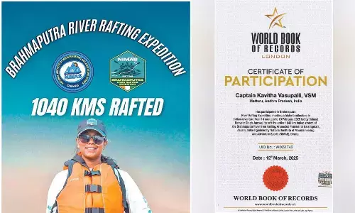 Kavitha creates history in river rafting expedition
