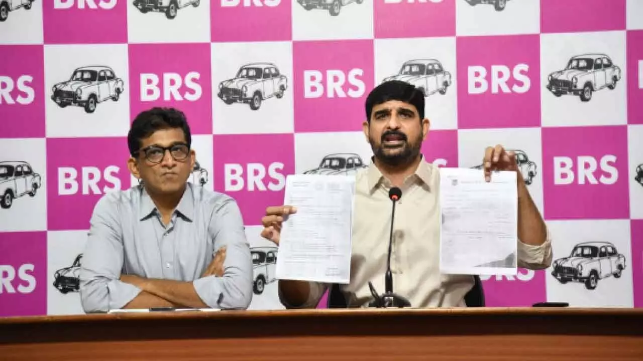 BRS accuses CM of tapping phones of Miss World delegates BRS accuses CM of tapping phones of Miss World delegates