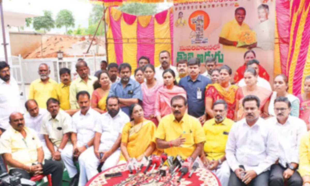 Minister Ramanaidu slams Jagan, highlights TDP’s welfare and development initiatives Minister Ramanaidu slams Jagan, highlights TDP’s welfare and development initiatives