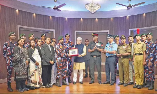 Governor Jishnu Dev leads 26th Kargil Vijay Diwas