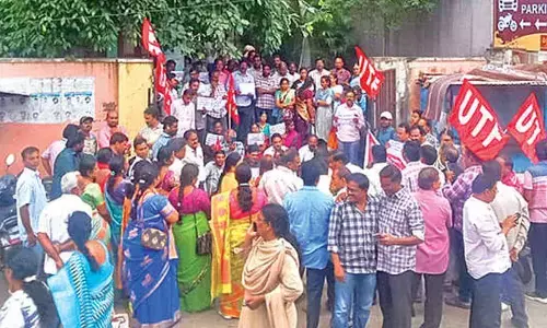 Teachers protest over pending salaries after transfers