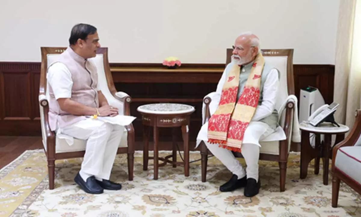 CM Sarma meets PM Modi, highlights Assams progress