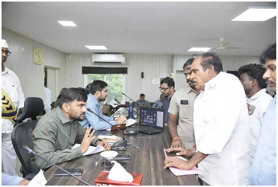 Petitioners from various mandals attend PGRS Petitioners from various mandals attend PGRS