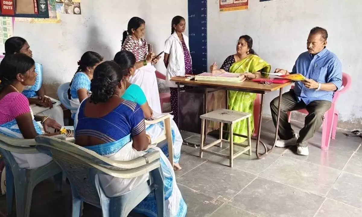 Dr. Sandhya Kiran Emphasizes Institutional Deliveries and Launch of NCD Screening at Jammi Chedu Sub-Center in Jogulamba Gadwal