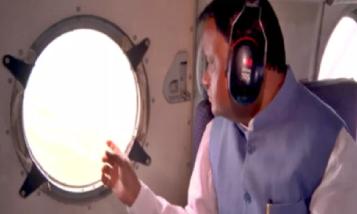 Odisha: CM Mohan Majhi conducts aerial survey to assess situation in flood-affected areas Odisha: CM Mohan Majhi conducts aerial survey to assess situation in flood-affected areas