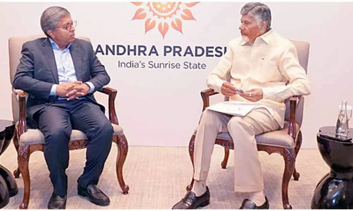 CM woos corporate giants for mega projects in AP CM woos corporate giants for mega projects in AP