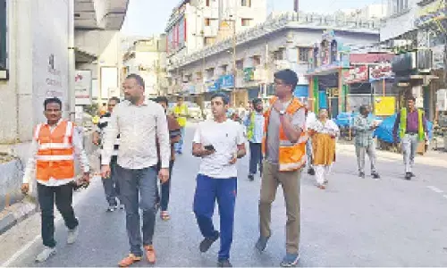 RV Karnan inspects sanitation drive