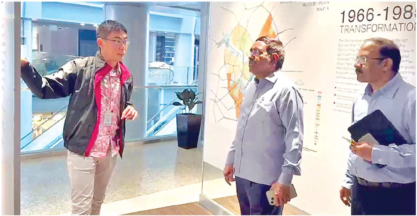 Minister Narayana studies Amaravati’s future blueprint Minister Narayana studies Amaravati’s future blueprint