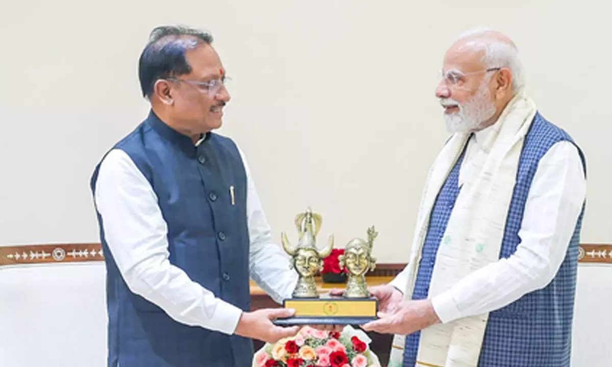 CM Sai calls on PM Modi, extends invitation for Chhattisgarhs silver jubilee celebrations CM Sai calls on PM Modi, extends invitation for Chhattisgarhs silver jubilee celebrations