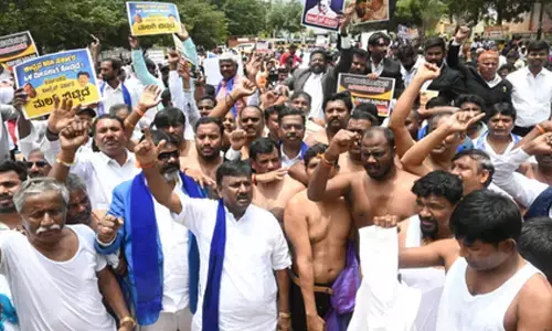 Madiga organisations protest against Karnatakas Congress govt over reservation