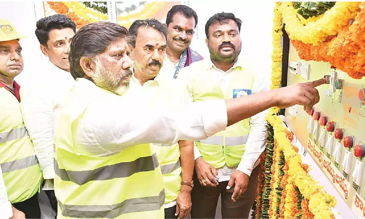 Bhatti, jupally open power substation in remote village