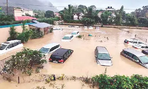 Heavy rains flood several areas in Una; roads blocked, infra affected