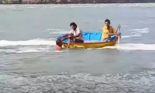 Man rescued after being swept away in Krishna river in Nagarkurnool