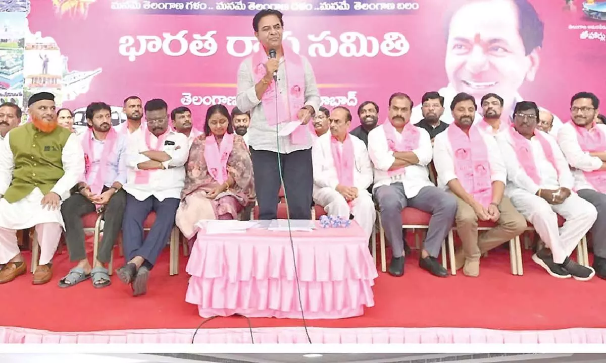 Voting Cong once again will stop welfare schemes: KTR Voting Cong once again will stop welfare schemes: KTR