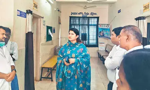 Collector conducts surprise inspection of PHC in Srisailam