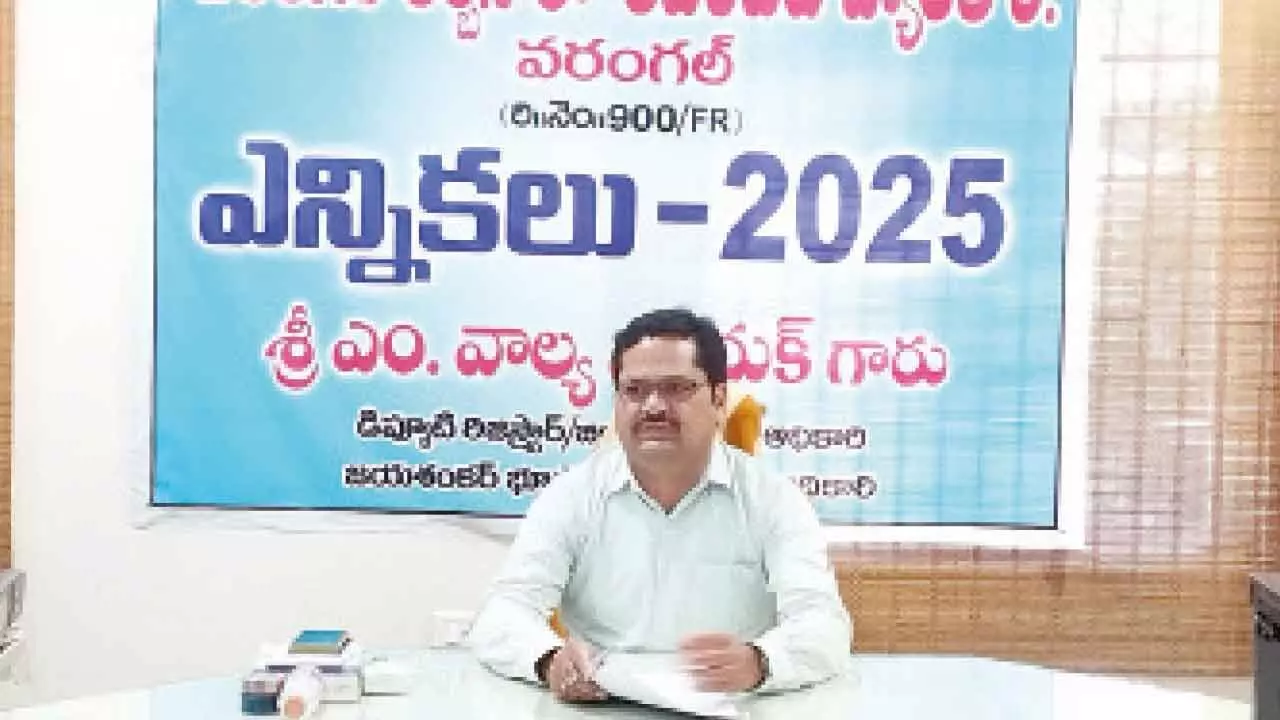 Election schedule released for Warangal Urban Co-operative Bank Election schedule released for Warangal Urban Co-operative Bank