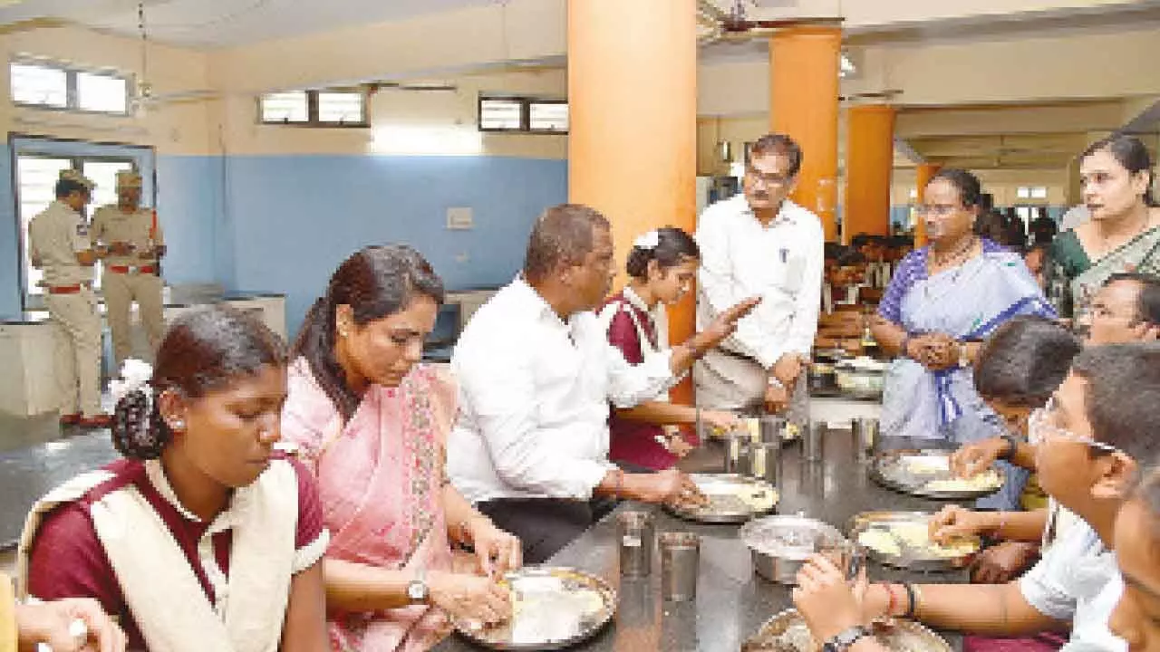 Steel utensils provided to Alugunur Social Welfare Gurukul School