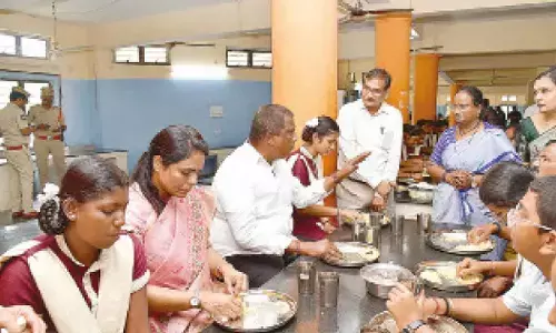 Steel utensils provided to Alugunur Social Welfare Gurukul School
