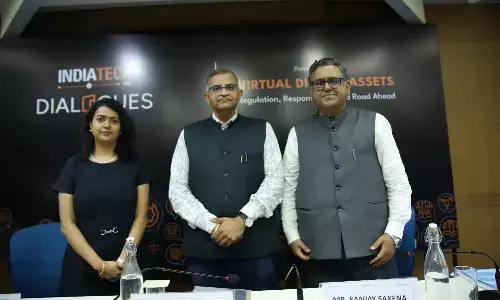 L-R: Ms. Rashmi Deshpande, Founder, Fountainhead Legal, Mr. Rameesh Kailasam, CEO & President of IndiaTech.org, Mr. Sanjay Saxena, Digital Payments Expert and, Mr. Chirayu Bagree, Technology Lawyer and VDA Investor (on-screen)