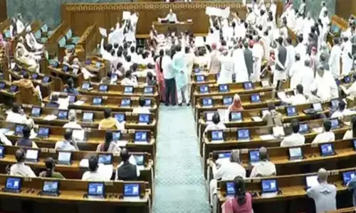 Govt pushes ahead with its agenda in Parliament as Oppositions protest continues