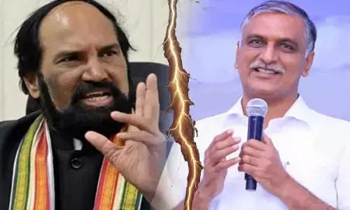 Fraudsters have no moral right to speak: Uttam to Harish Rao