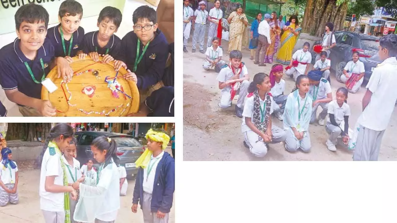 Students turn raksha bandhan into ‘raksha kavach’ Students turn raksha bandhan into ‘raksha kavach’