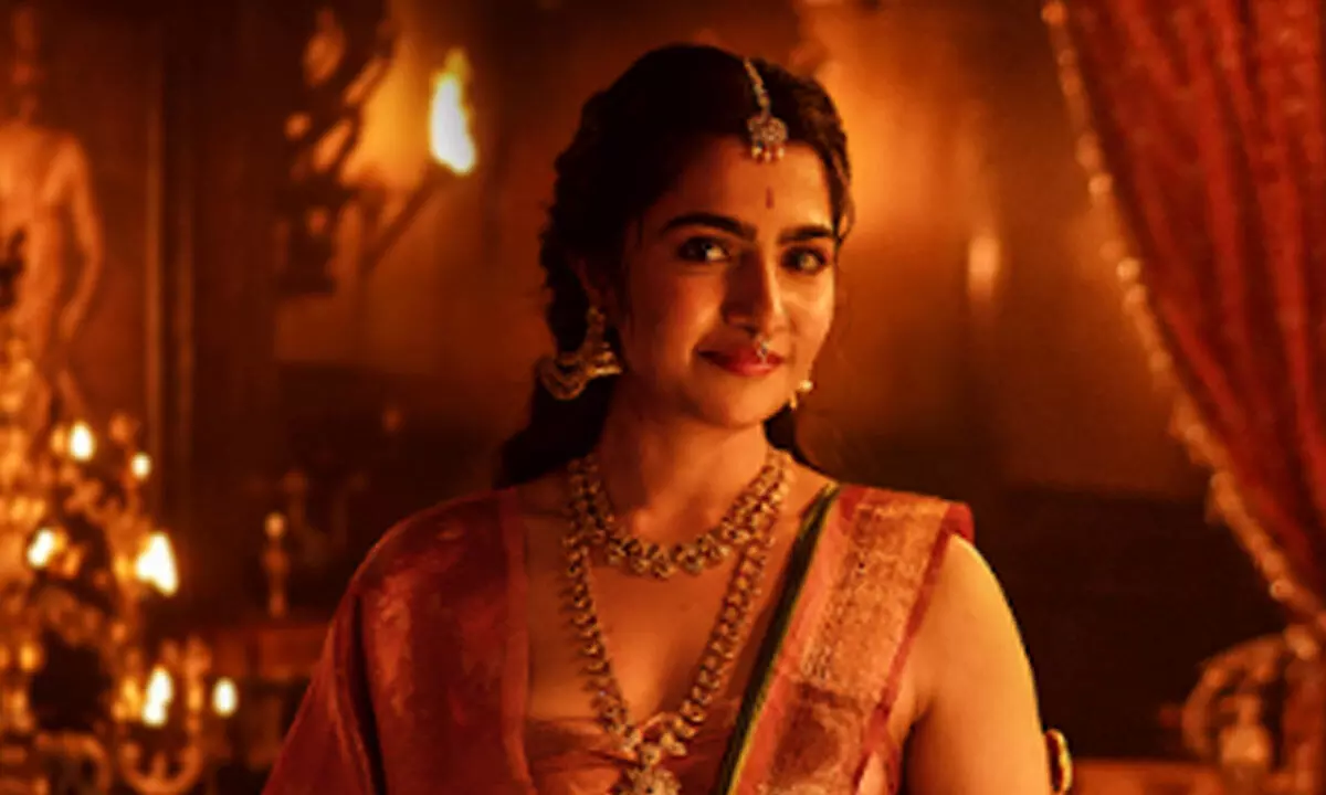 Rukmini Vasanth shines as Kanakavathi in ‘Kantara Chapter 1’ first look Rukmini Vasanth shines as Kanakavathi in ‘Kantara Chapter 1’ first look