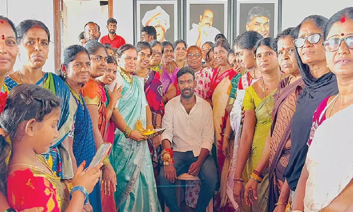 Paritala Sriram promises job opportunities for women in Dharmavaram Paritala Sriram promises job opportunities for women in Dharmavaram