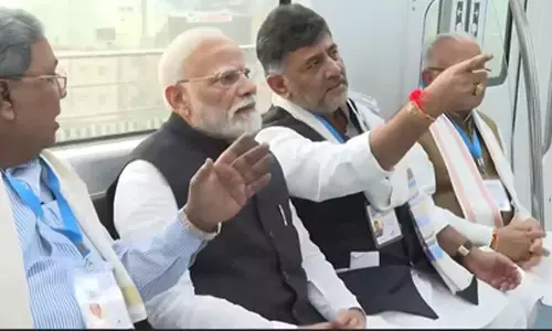 CM Siddaramaiah, Dy CM Shivakumar share pleasant moments with PM Modi during Bluru visit