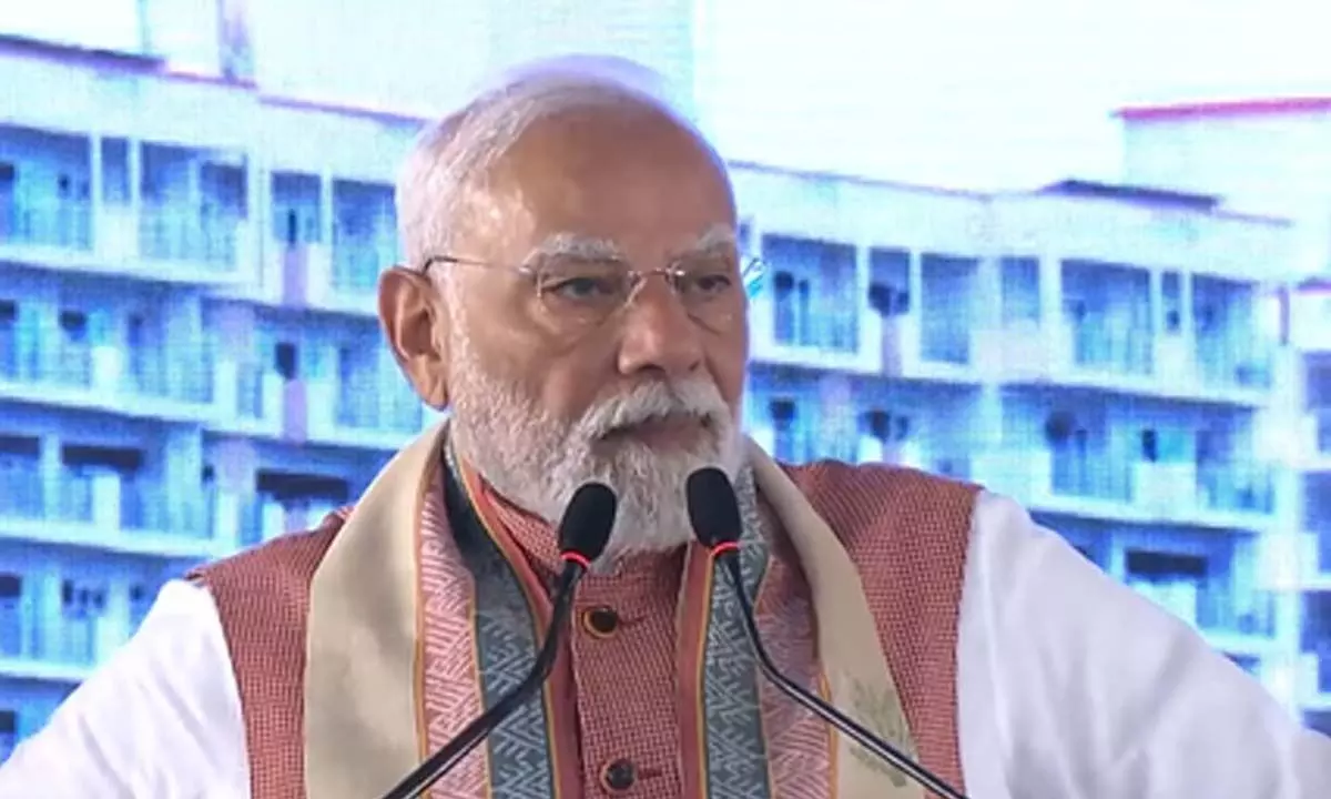 While building new residences for MPs, homes for poor through PM Awas Yojana also built, says PM Modi While building new residences for MPs, homes for poor through PM Awas Yojana also built, says PM Modi