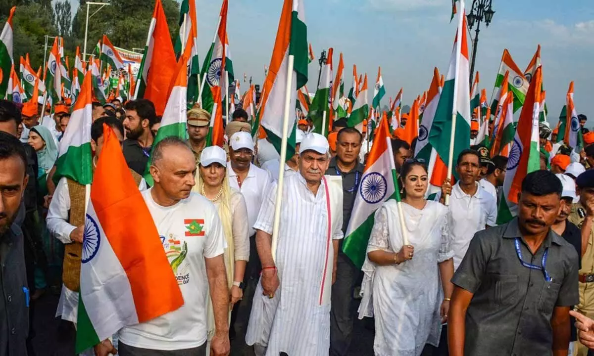Take national flag to greater heights: Omar at Tiranga rally