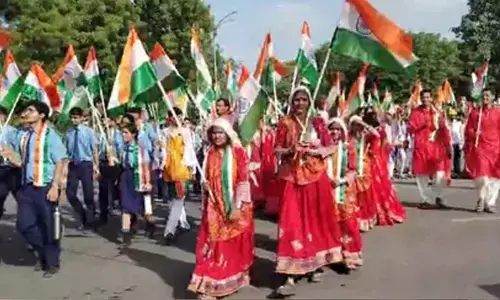 Gujarat: Grand Tiranga Yatra organised in Gandhinagar ahead of Independence day