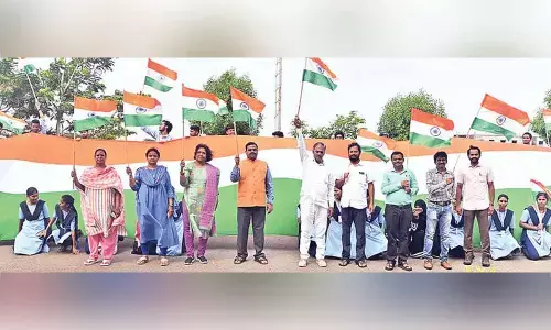 KU students take out Har Ghar Tiranga rally
