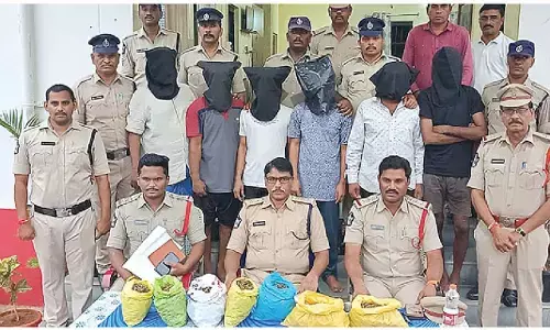 Six of ganja trafficking gang held
