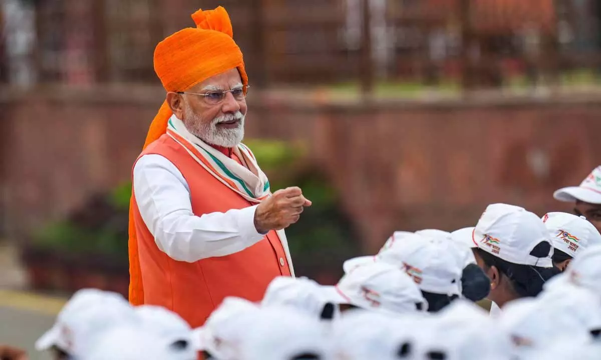 PM Modi Champions Farmer Protection And Self-Reliance In Record 103-Minute Independence Day Address PM Modi Champions Farmer Protection And Self-Reliance In Record 103-Minute Independence Day Address