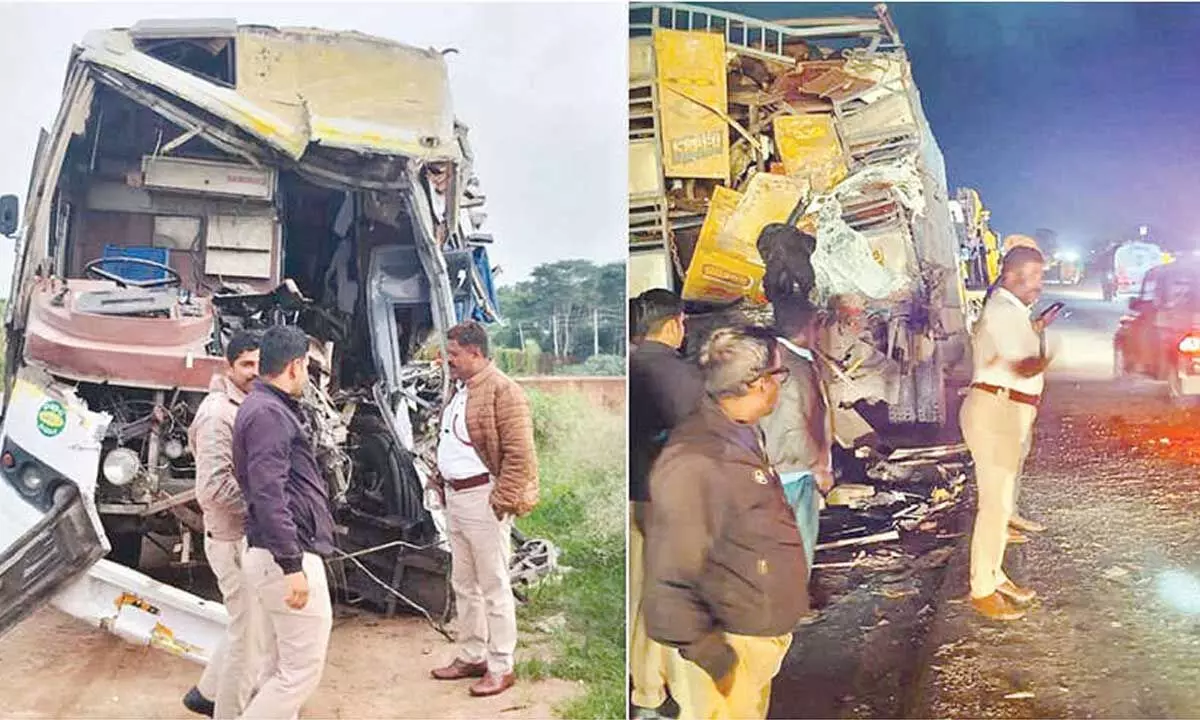 Six killed in two separate KSRTC bus accidents in state Six killed in two separate KSRTC bus accidents in state