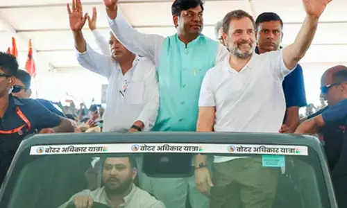 Rahul, Tejashwi launch ‘Voter Adhikar Yatra’ from Sasaram, accuse BJP of ‘robbing’ elections