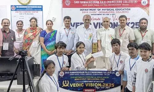 SRKR students win 1st prize at hackathon