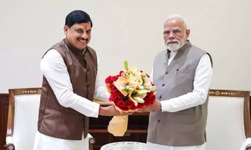 MP CM Mohan Yadav meets PM Modi, briefs on key projects