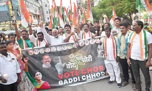Congress stages candlelight rally in Tirupati over ‘bogus votes’ row
