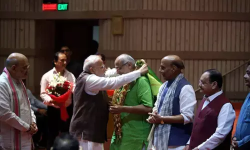 CP Radhakrishnan felicitated at NDA parliamentary party meet, PM Modi appeals for unanimous election