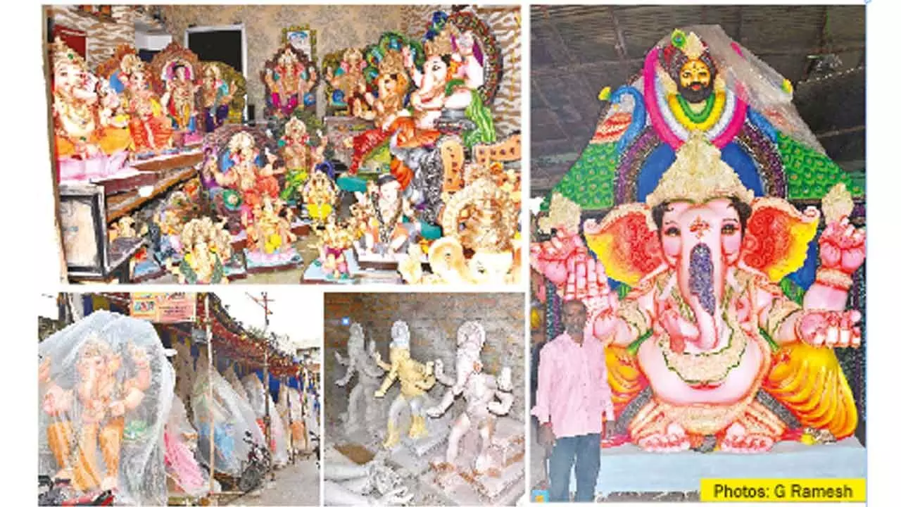 Ganeshas in myriad hues and forms add zing to festive spirit in Hyd’bad Ganeshas in myriad hues and forms add zing to festive spirit in Hyd’bad