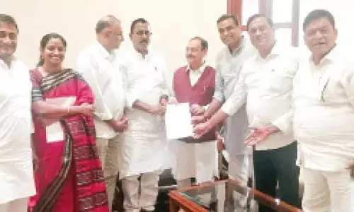 Cong MPs stage dharna over urea crunch in Parl