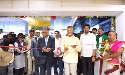 CM Chandrababu and Lokesh inaugurates Ratan Tata Innovation Hub in Mangalagiri