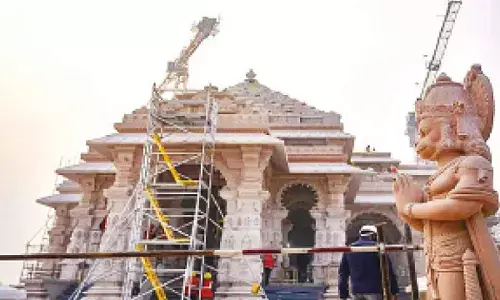 Ram Temple construction captured in cameras