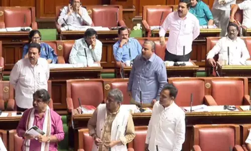 Denied discussion over Ktaka CMs internal reservation remark, BJP legislators stage walkout