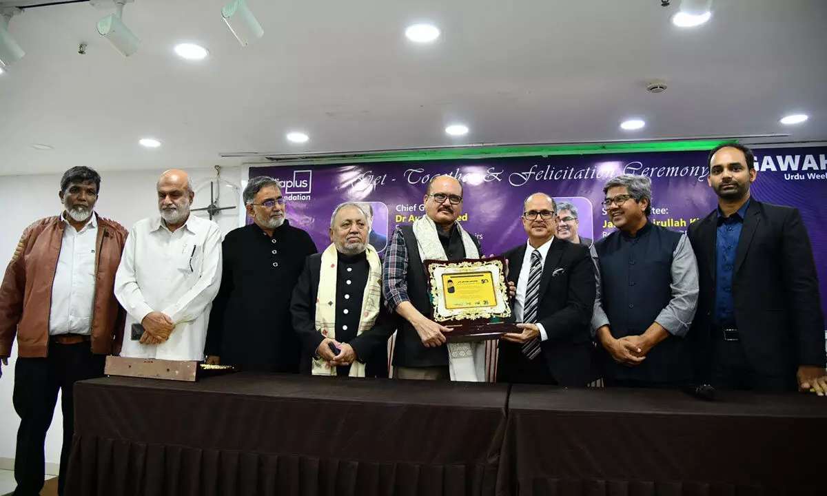 Veteran Journalists were felicitated for completing 50 years Veteran Journalists were felicitated for completing 50 years